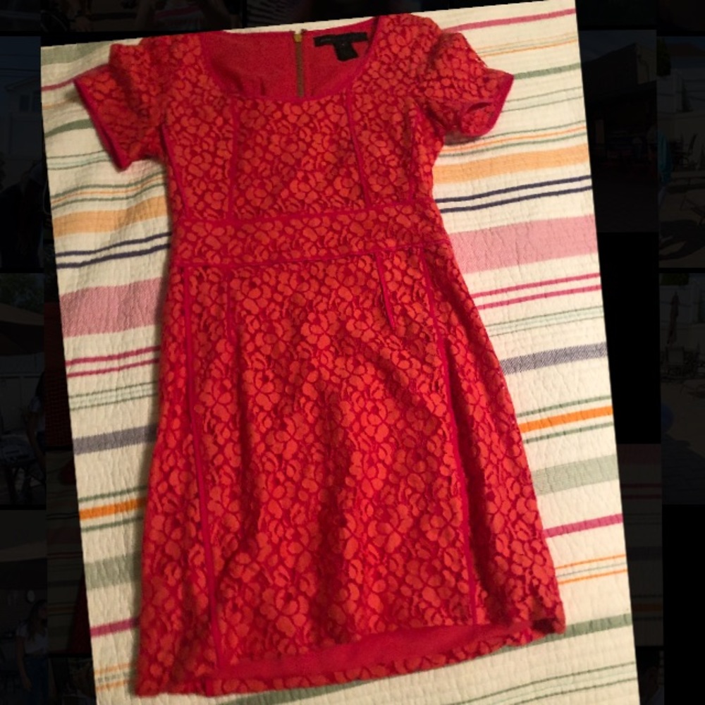 marc by marc jacobs bright pink floral dress size2